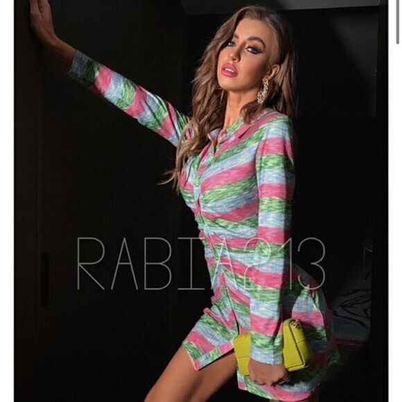 ZARA SHIRT DRESS WITH RUCHING - Picture 1 of 12